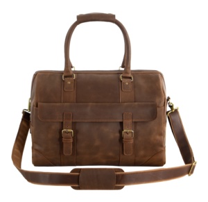 Bolso de Cuero Personalizado Estilo Vintage Crazy Horse, Acabado Marrón Crazy Horse, Tamaño Personalizado, Marca Privada, Fabricante Mayorista OEM/ODM - Product Image 1