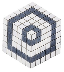 Mosaico de Mármol Blanco Lechoso con Flores Irregulares Pequeñas, Pulido, 10 mm de Grosor, Resistente al Agua, Ecológico, Moderno, para Paredes Interiores - Product Image 3