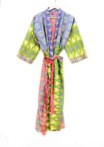 Vintage Patola Polyester Sari Kimono Longue Lune de Miel Robe Taille Unique Femme Kimono - Product Image 6