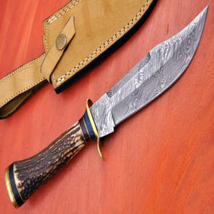 Couteau de chasse pour le camping en plein air, couteau de survie à lame fixe en acier inoxydable avec poignée ergonomique pour la randonnée, la pêche et le bushcraft - Product Image 1