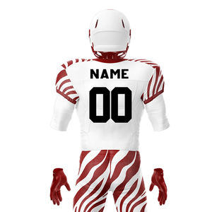 Best Polyester Fabric Men American Football Uniform Top Quality Custom Made American Football Jersey And Shorts Set - Product Image 6