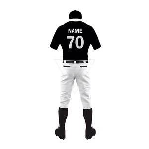 Ensembles d'uniformes de baseball pour hommes en gros, personnalisables avec logo et couleurs, respirants, impression par sublimation, tissu 350 grammes - Product Image 3
