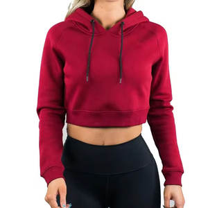 Sudadera corta de manga larga para mujer, estilo urbano, sublimada, de algodón, para fitness. - Product Image 1