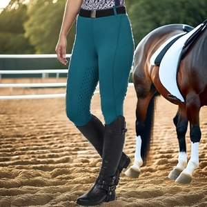 Leggings d'équitation pour femmes avec grip en silicone aux genoux, haute élasticité, légers, pour l'entraînement - Product Image 5