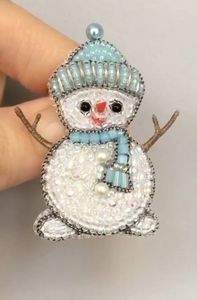 Unique Artisan Embroidery Beaded Brooch Handmade Wearable Art Jewelry for Daily Fashion - Product Image 2