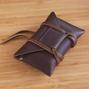 Estuche de Cuero Genuino Vintage para Cartas de Póker, Bolsa de Almacenamiento para un Solo Mazo, para Póker y Bridge - Product Image 1