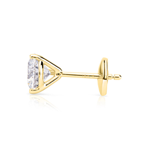 Lab Grown Diamond IGI Certified 14K Gold Rhodium Plated Martini <b>Stud</b> <b>Earrings</b> Classic Solitaire Brilliant Cut Wedding Gift <b>Fine</b> - Product Image 2