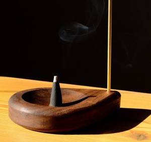 Porta Incienso de Madera Natural, Recipiente para Varillas de Incienso, para Hogares, Oficinas, Meditación, Elegante Quemador de Incienso con Bandeja Recolectora de Cenizas, para Decoración del Hogar - Product Image 4