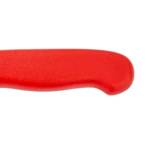 Couteaux à désosser à manche rouge avec lame argentée incurvée et ergonomique pour la préparation et le découpage de la viande par les boucherons - Product Image 4