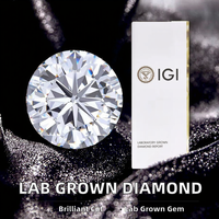 Diamante cultivado en laboratorio de alta calidad de 3 quilates, certificado por IGI, con corte excelente y claridad VVS2, precio de fábrica al por mayor, corte brillante redondo.