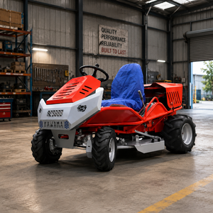 เครื่องตัดหญ้า KAWAMA 4WD แบบใช้น้ำมันเบนซิน โครงเหล็ก ระดับมืออาชีพ พร้อมถังเก็บหญ้าด้านหลัง เครื่องยนต์ 2 สูบ 4 จังหวะ สำหรับงานอุตสาหกรรม 12V OEM - Product Image 1