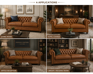 Vietnam Factory Genuine Leather <b>Sofa</b> Upholstered Eco-Friendly 2 Seater with <b>Foam</b> Cushions Leather <b>Sofa</b> for Living Room Furniture - Product Image 4