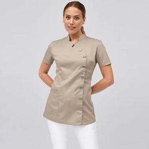 Túnica Elegante para Salón de Belleza y Spa, Cuello Mao, Uniforme para Esteticistas y Peluqueras - Product Image 2