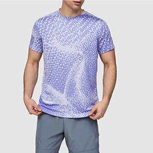 T-shirts de sublimation coupe ajustée 180g en polyester tricoté effet coton, vierges, personnalisables avec logo, pour hommes, style sportif - Product Image 4