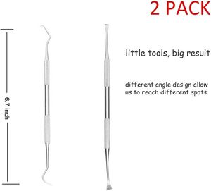 Dog <b>Teeth</b> <b>Cleaning</b> <b>Tools</b> Tarter Remover Canine Dental Scraper Scaler <b>Tools</b> Pet <b>Tooth</b> Cleaner Stainless Steel with Double Head - Product Image 2