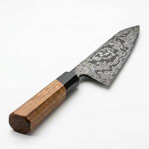 Couteau de chef Santoku Bunka japonais en acier Damas forgé à la main sur mesure avec manche en bois octogonal, qualité industrielle DIY OEM - Product Image 1