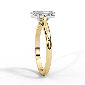 0.80ct Marquise Cut Lab Grown Diamond <b>Solitaire</b> Engagement <b>Ring</b> E F VS Certified Gold Minimalist Six Prong Band - Product Image 6