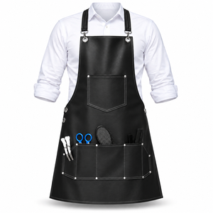 Professional Hairdressing Kitchen Barber Sleeveless Waist Leather Apron for Pet Groomers Eco-Friendly Customized Best - Product Image 1