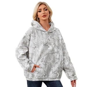 Vente en gros de sweat à capuche personnalisé épais pour femmes 400GSM French Terry à épaules tombantes nouvelle mode Real Tree Camo Design - Product Image 1