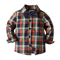 Chemise à manches longues imprimée pour enfants, respirante et écologique, en fibre de bambou, pour tout-petits garçons, style formel, tricotée, vente en gros, fabrication OEM