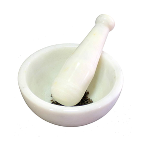 Mortero y Pilón de Mármol Natural Ecológico, Herramienta de Cocina Manual - Product Image 1