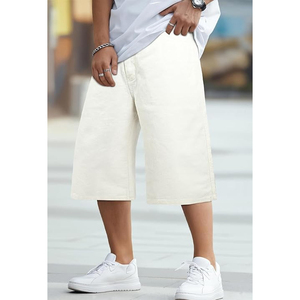 Pantalones Cortos de Mezclilla con Lavado Ácido OEM, Estilo Urbano, Corte Holgado, Vintage, de Algodón, con Logotipo Personalizado - Product Image 2