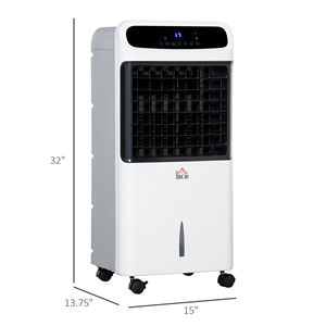 Refroidisseur d'air portable 3 en 1 de 32 pouces avec télécommande LED, ventilateur à glace avec climatiseur et humidificateur d'eau - Product Image 3