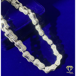 Collier chaîne en moissanite de qualité supérieure, argent sterling 925, serti de diamants, bijoux de luxe pour hommes et femmes - Product Image 3