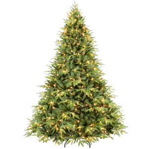 Albero di Natale Artificiale Preilluminato da 180 cm con 400 Luci Incandescenti UL, Punte in PE e PVC, Albero Natalizio Premium - Product Image 1
