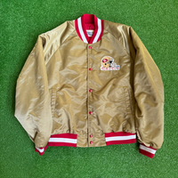 Chalk Line Unisex Cleveland pour Blouson Bomber en Satin avec Fermeture Éclair, Logo Brodé sur le Devant, Col Rabattu, Coupe Classique, Hiver Décontracté