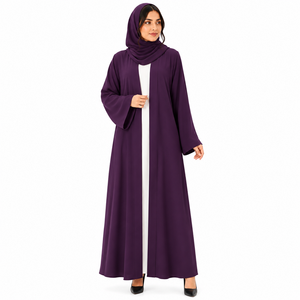 Luxury Front Open Kimono Abaya Soft Flowing Casual Abaya Designer Beaded Abaya <b>Dress</b> Premium Saudi Style Abaya - Product Image 1
