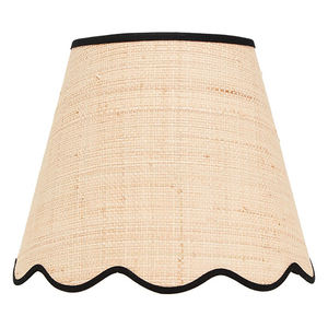 โคมไฟหุ้มผ้าทำมือสไตล์โบราณ ดีไซน์ลายเกล็ดหอย  ตกแต่งบ้าน  งานขายดี  ผิวโครเมียมขัดเงา - Product Image 1