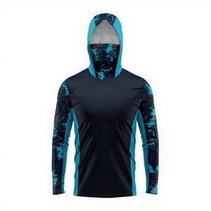Chemise de pêche à manches longues UPF 50, séchage rapide, respirante, à capuche, protection UV, vêtements de sport, OEM personnalisé - Product Image 4