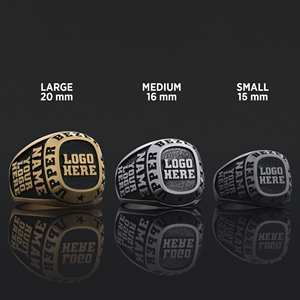 Bague d'université BOJ MCollege 004 personnalisée en argent avec diamant, bague de diplôme unisexe, certifiée GIA, micro-prix bas - Product Image 4