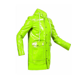 Chaqueta Impermeable Larga de PVC Profesional Unisex con Capucha, Ropa de Trabajo para Todo Clima, Color Personalizado, Alta Calidad - Product Image 3