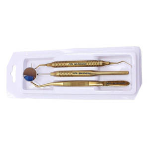 ชุดเครื่องมือตรวจทางทันตกรรมระดับมืออาชีพสำหรับทันตแพทย์และนักศึกษา ชุดดูแลช่องปาก ประกอบด้วยกระจก ที่ตรวจฟัน แหนบ - Product Image 3