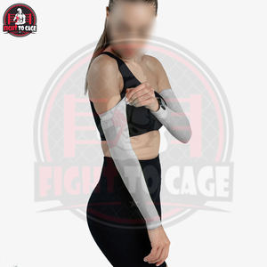 Manchons de compression pour adultes, couleur gris, qualité supérieure, entièrement personnalisables avec votre logo, en polyester/spandex/nylon, collection 2026 - Product Image 4