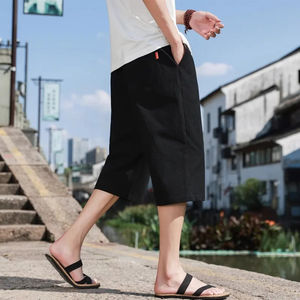 Pantalones Cortos de Lino Nuevos, Pantalones Cortos de Verano de Algodón de Color Sólido, Pantalones Cortos Ligeros para Hombre, Pantalones Cortos de Playa para Hombre, Pantalones Deportivos Transpirables - Product Image 4