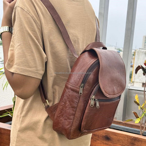 กระเป๋าเป้หนังแท้ทำด้วยมือ100% แท้แท้กระเป๋าเป้สะพายหลังสำหรับเดินทางกระเป๋าเป้สะพายหลังหนังวินเทจสำหรับใช้ในสำนักงาน - Product Image 4