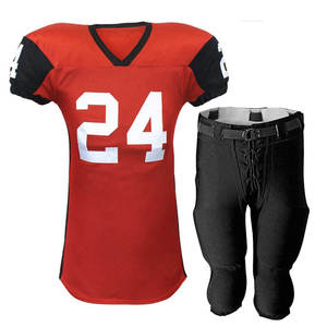 Wholesale Custom Sublimation 100% Polyester American Football Uniforms High Quality Short Moisture-Wicking Plain Solid Color - Product Image 5