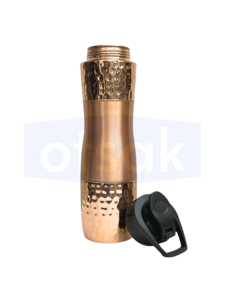 Bouteille d'eau en cuivre OTSAK Premium Plain Sipper avec couvercle, bouteille d'eau portable pour le bureau, l'extérieur, la maison, le camping, les voyages, 34 oz, 26 oz, 750 ml - Product Image 2