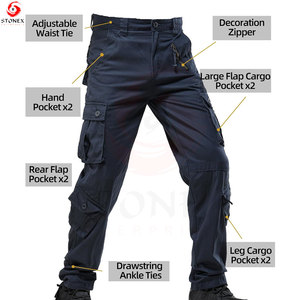 Pantalon cargo pour homme, style unique, respirant, séchage rapide, léger, 100% coton, résistant à la déchirure, pour la chasse, la pêche, la randonnée, le camping - Product Image 3
