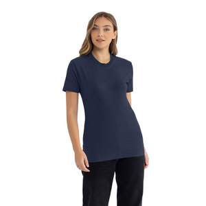 T-shirts pour hommes en coton mélangé doux, col rond, tailles S à 4XL, coupe athlétique, t-shirt basique uni et avec logo, bleu marine, t-shirt classique pour hommes - Product Image 4