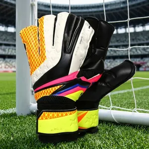 Gants de gardien de but de football unisexes, à doigts entiers, paume antidérapante, sangle de poignet réglable, fermeture à boucle, respirants - Product Image 4