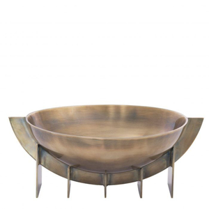 Bols de service alimentaire ronds en métal de qualité supérieure, au design unique et élégant, plaqués or, d'Inde. - Product Image 2