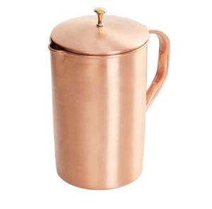 Pichet en cuivre pur à 100% simple et créatif avec poignée, carafe en cuivre faite à la main pour la maison, les hôtels, les mariages, utilisation pour l'eau potable - Product Image 1