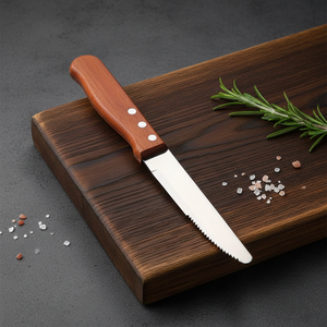 มีดสเต็กคุณภาพสูงระดับมืออาชีพ สำหรับร้านอาหารตะวันตก ใบมีดสแตนเลสแบบหยัก สำหรับเชฟ เป็นมิตรกับสิ่งแวดล้อม ทนทาน - Product Image 2