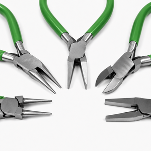 Jewelry <b>Pliers</b> <b>Set</b> 5Pcs Green Stainless Steel For DIY Jewelry Making Tools With Carry Case - Product Image 2