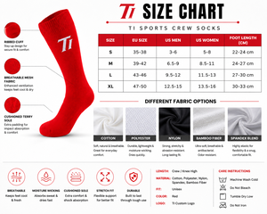 TI Sports Crew <b>Socks</b> Custom Logo Athletic Performance <b>Socks</b> Premium Knee High Sports <b>Socks</b> with TI Custom Logo Custom Team Crew - Product Image 6