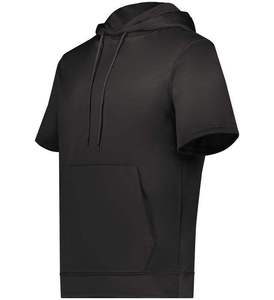Camiseta con Capucha Casual para Hombre, Manga Corta, Corte Holgado, 220 Gramos, Ligera, Diseño Sólido, Estilo Urbano Hip Hop - Product Image 4